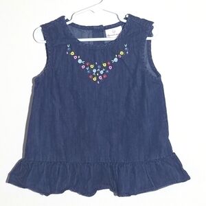 Hanna Andersson Embroidered Denim Shirt 100 4